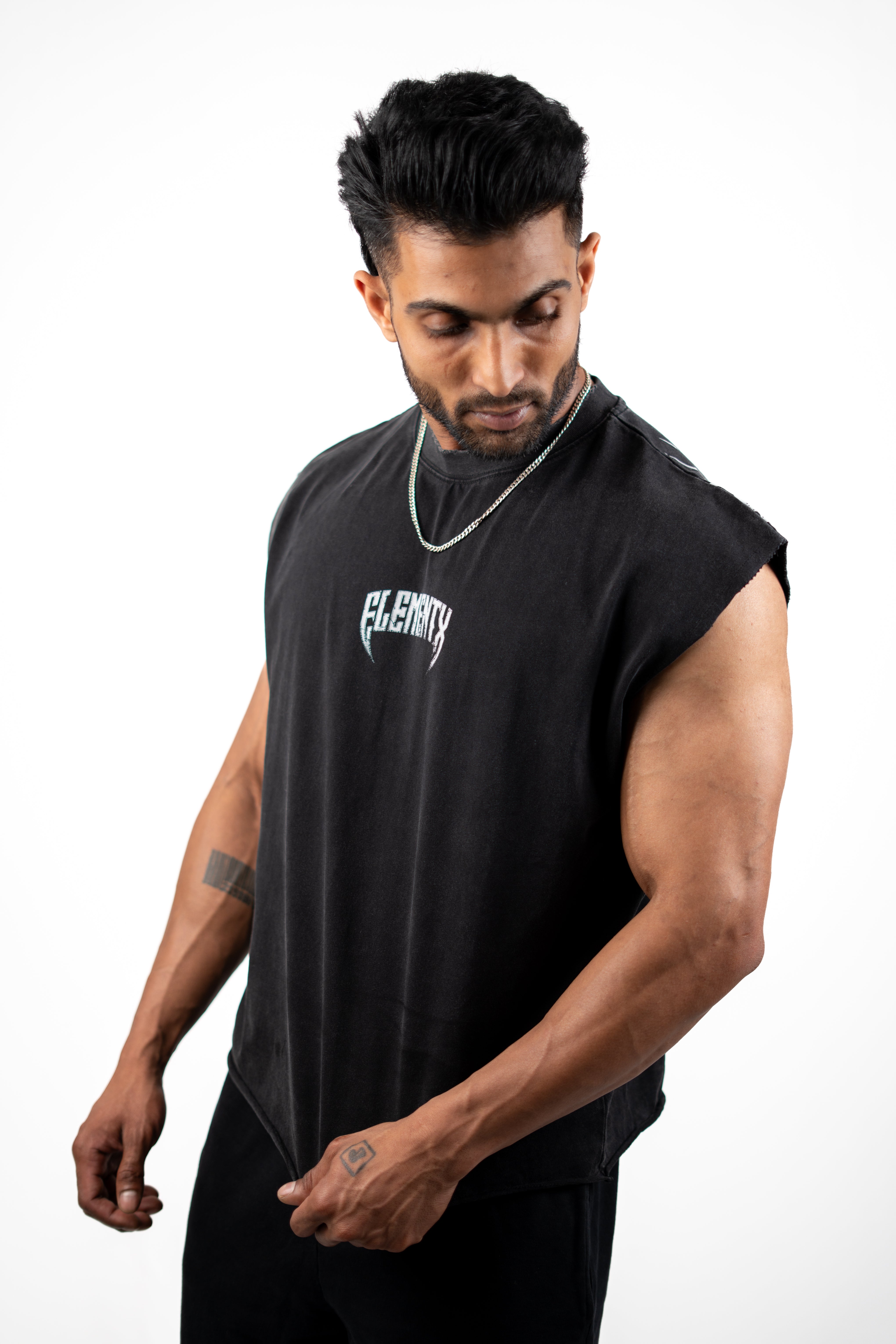 Dark Wave Cut Off Tanks