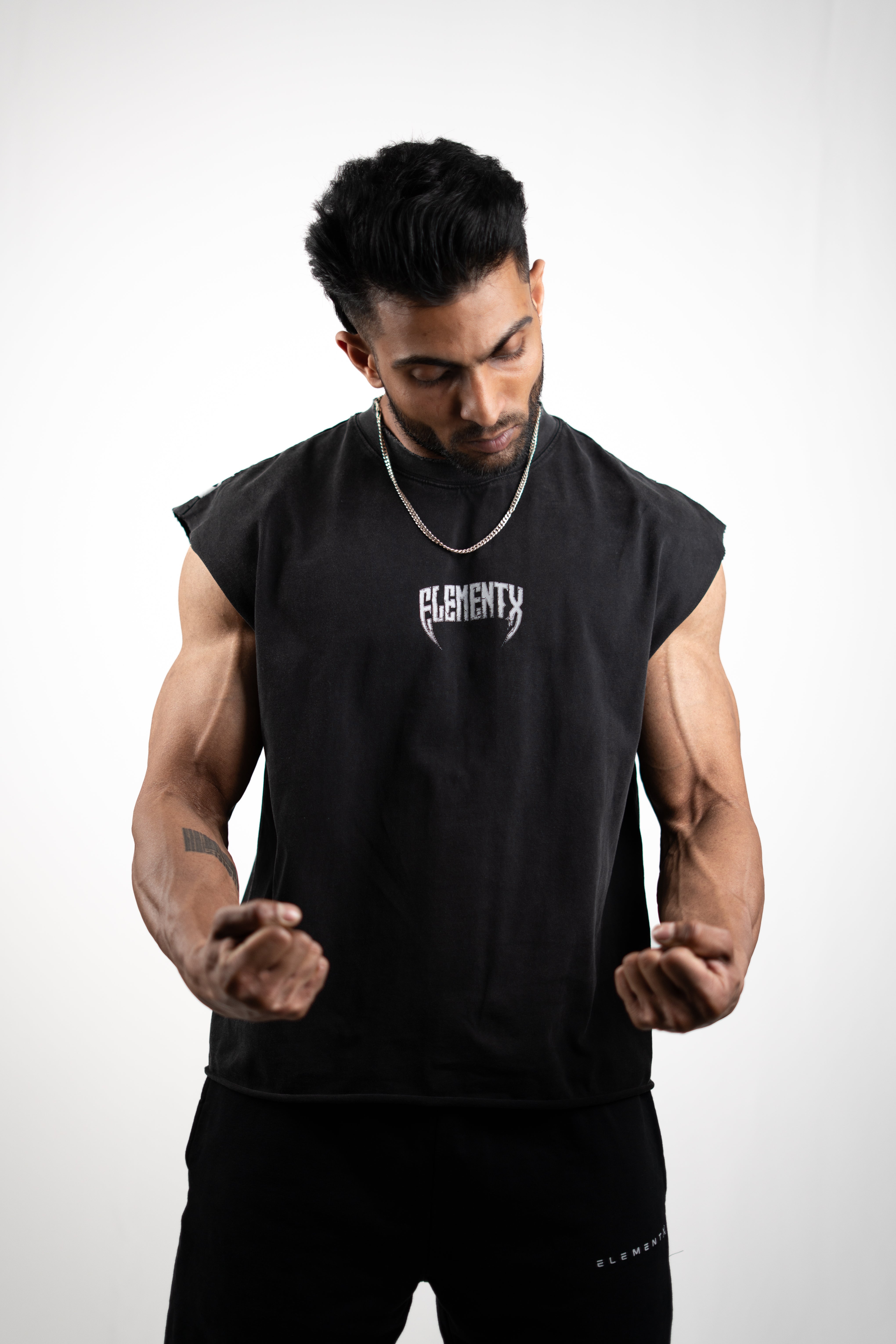 Dark Wave Cut Off Tanks