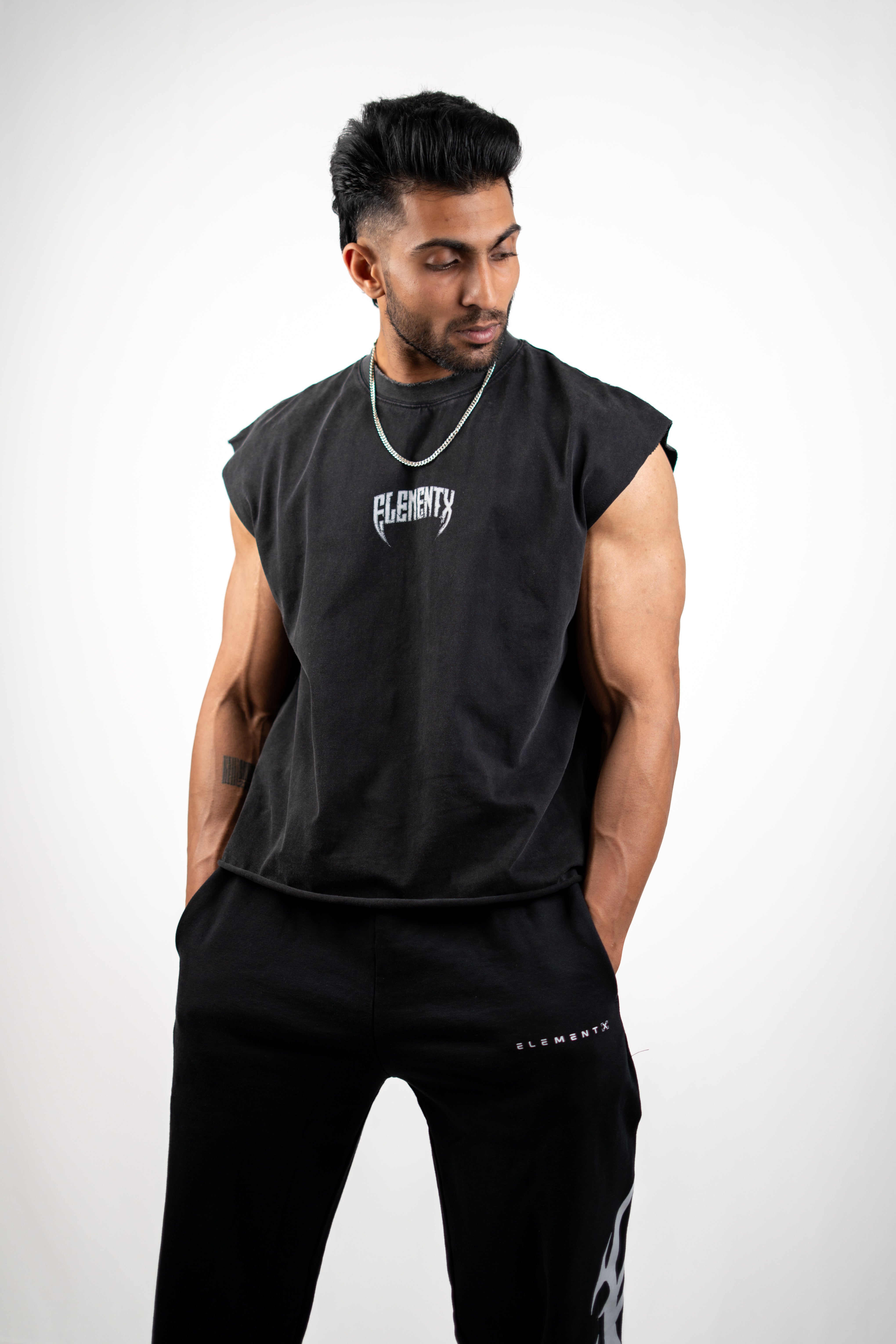 Dark Wave Cut Off Tanks